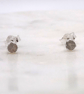 Labradorite Facet 3mm Gemstone Sterling Silver Stud Earrings November Birthstone - Image 1