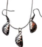 Tibetan Silver Cornish Pasty Charms on Silver Plated Necklace & Earrings Set - Image 3