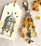 Bee bag charm, bee charm, bag charm for bee lovers, semi-precious Citrine