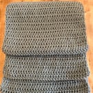 Duck Egg Blue Crochet Scarf in recycled yarn