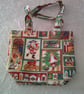 Christmas Themed Squares Small Gift Bag - Image 1