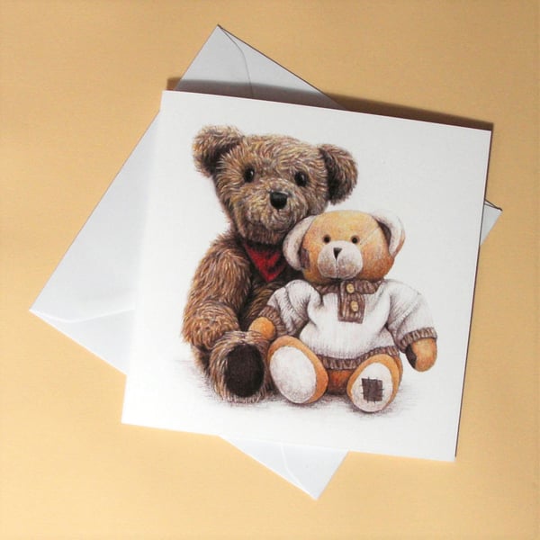 Greetings card - blank - Teddy Bears No.1