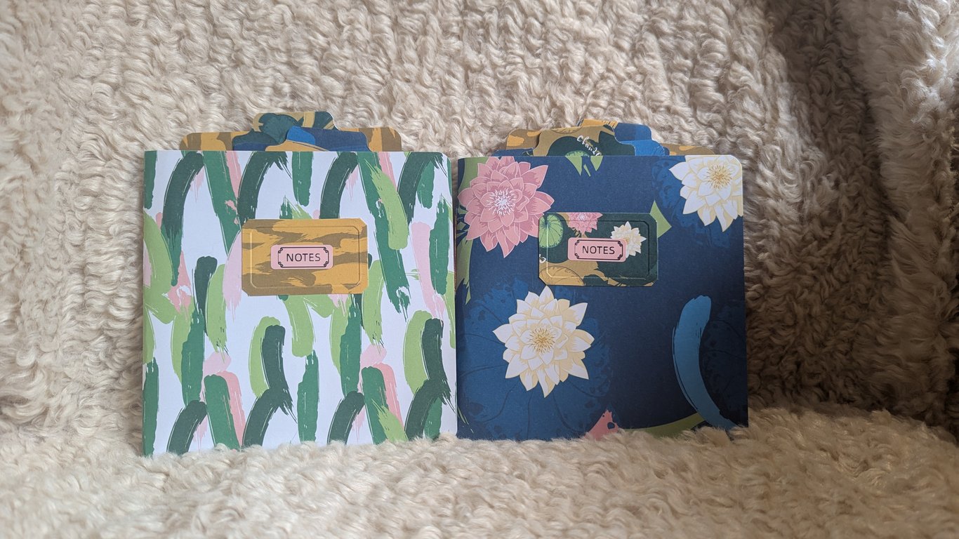 2-pack Claude Monet inspired covered notebooks