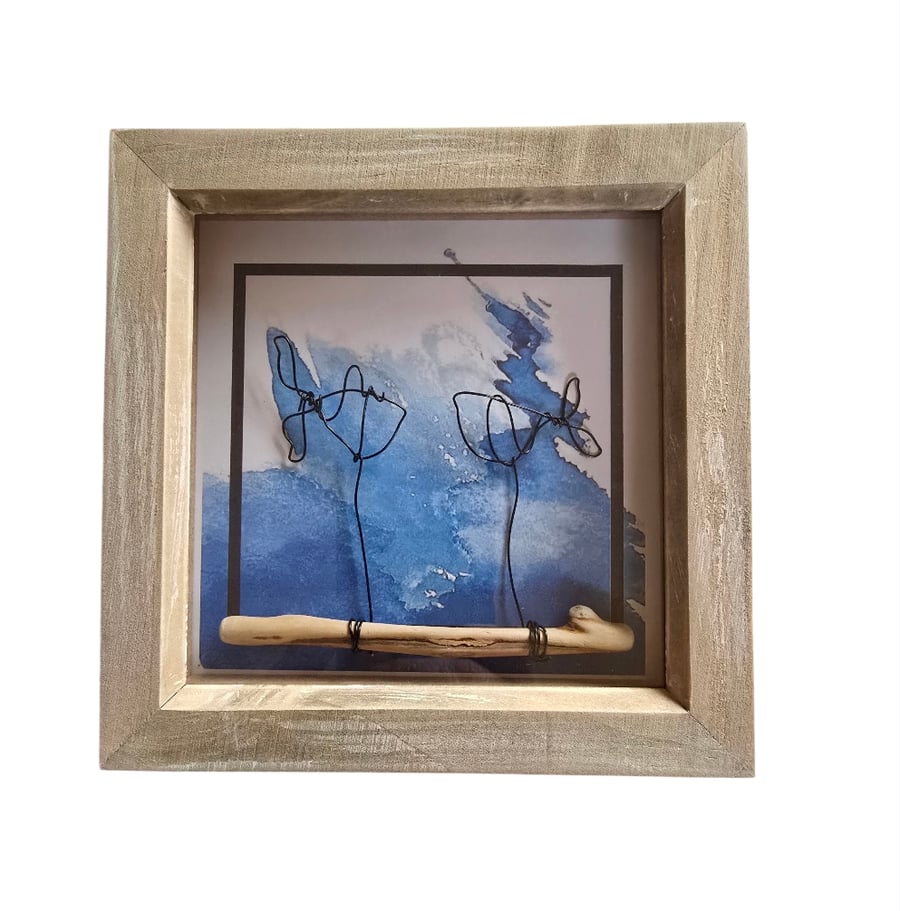 Handcrafted wire fish art