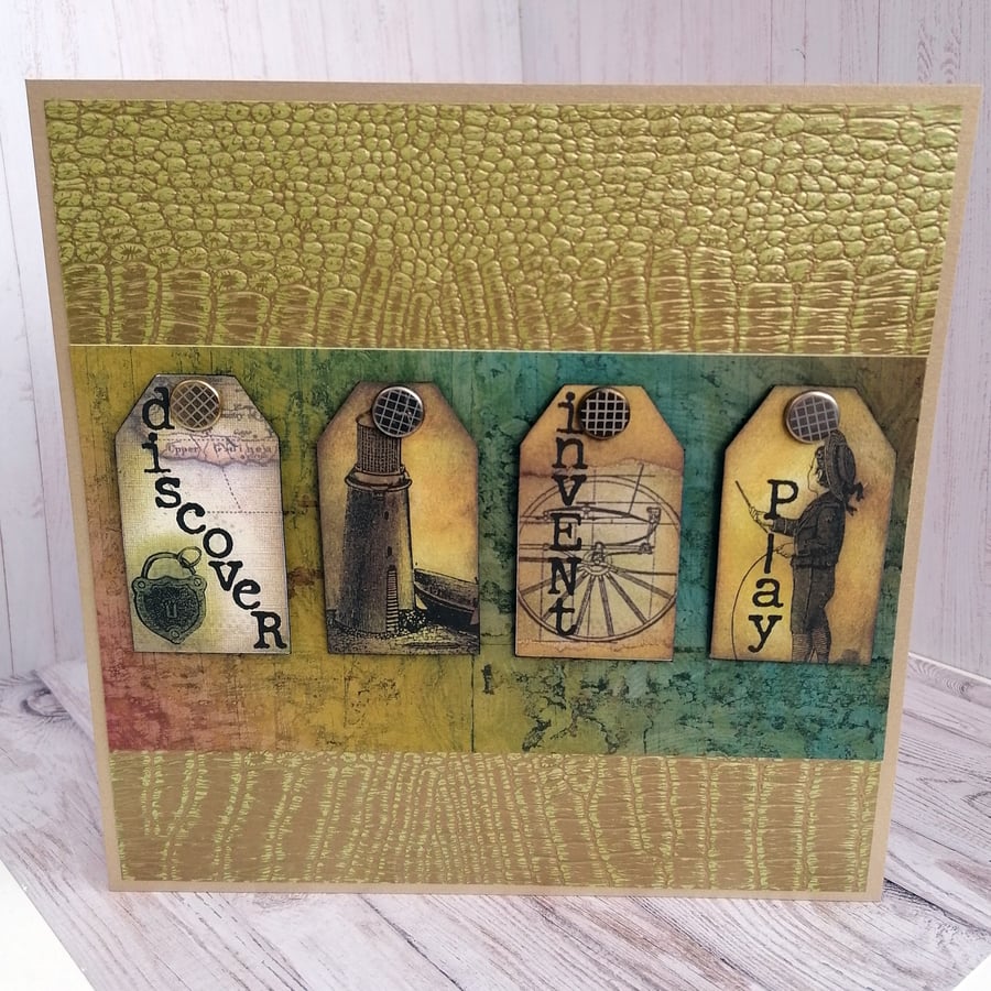 Male Themed Vintage Greeting Card