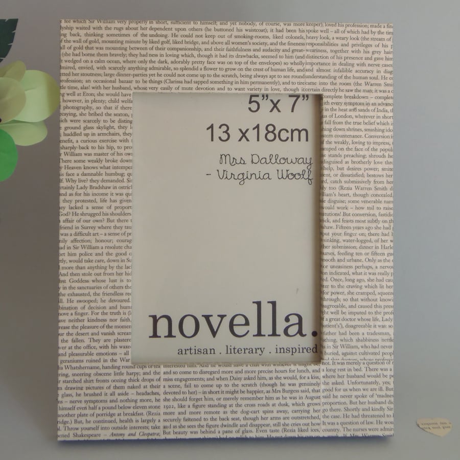VIRGINIA WOOLF Decoupage Photo Frame 5x7 Mrs Dalloway