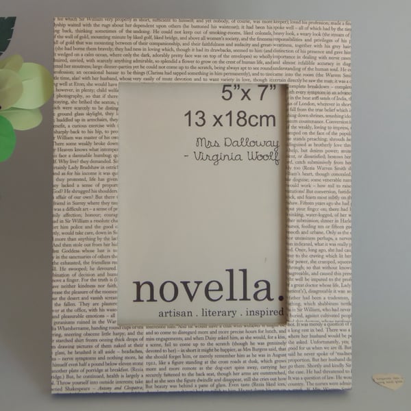 VIRGINIA WOOLF Decoupage Photo Frame 5x7 Mrs Dalloway