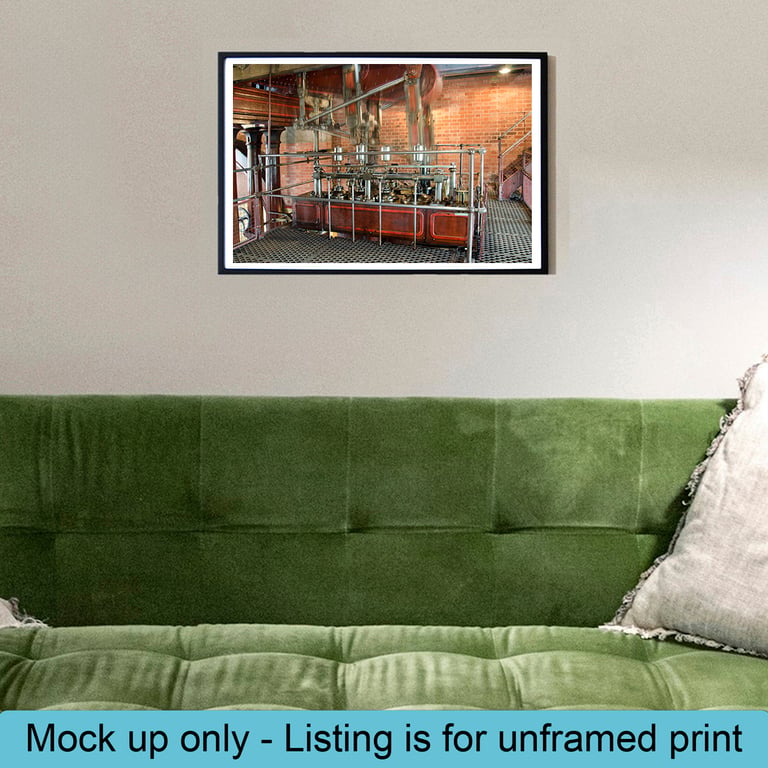 Beam engine in motion print