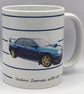 Subaru Impreza WRX Sti 2003 - 11oz Ceramic Mug - Plain or Design with Stripes - Image 4