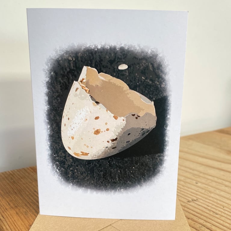 Blank Card A6 Portrait - Swallow Egg