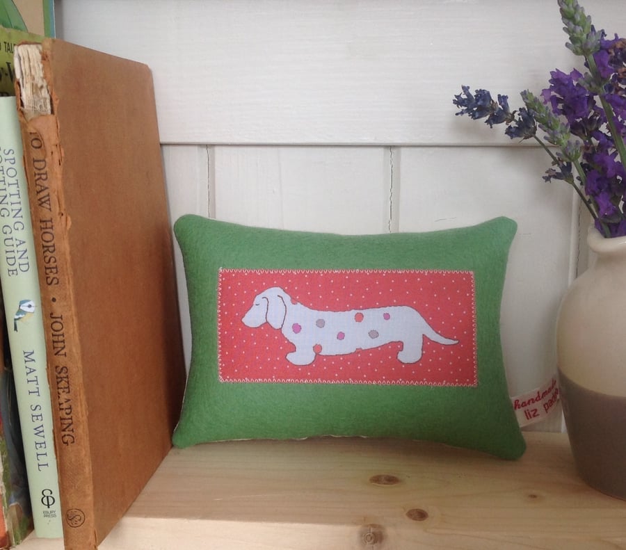 Sausage Dog Design Lavender Cushion