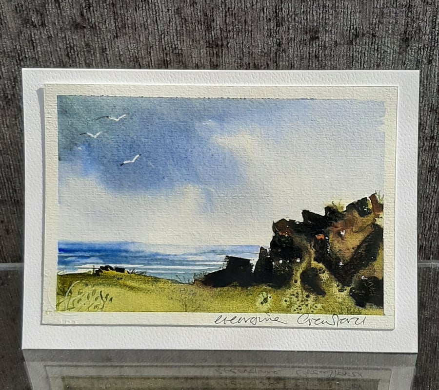 Bluffs. Blank Card. Original Painting.  260131