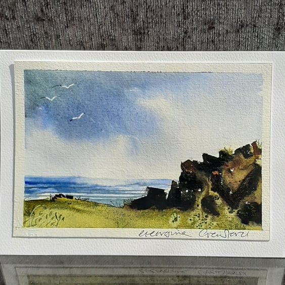 Bluffs. Blank Card. Original Painting.  260131