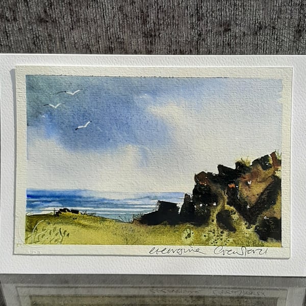 Bluffs. Blank Card. Original Painting.  260131