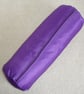 Satin Bolster Cushion Cover 16" x 6" Round Cylinder Neck Pillow Case Purple - Image 4
