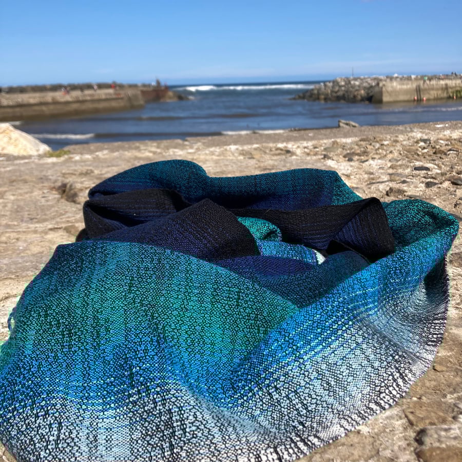 Devon Shore Handwoven Cotton Scarf
