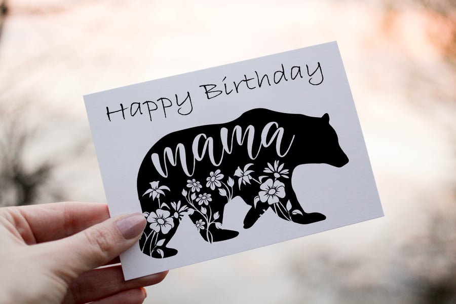 Mum Birthday Card, Mama Bear Birthday Card, Card for Mum, Birthday Card