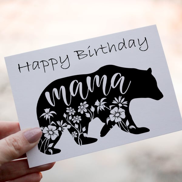 Mum Birthday Card, Mama Bear Birthday Card, Card for Mum, Birthday Card