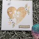 Handmade wedding day card 