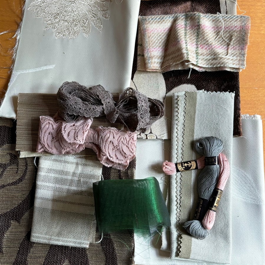 Slow sewing  starter pack in greys and lilac