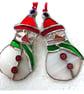 SOLD 241206 Snowman Christmas Tree Stained Glass Xmas decoration - Image 4