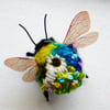 Needle Felted Flower Bee