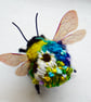 Needle Felted Flower Bee - Image 1