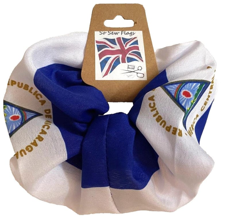 Nicaragua Flag Hair Scrunchie Scrunchies Accessory Ties Elastic