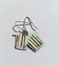 Hand Enamelled Fine Stripe Beach Hut Earrings  - Image 4
