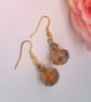Honey Jade Bead and Gold Crystal Necklace and Earrings Set, Gift for Her - Image 9