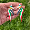 Funky Stripes On Spikes Earrings