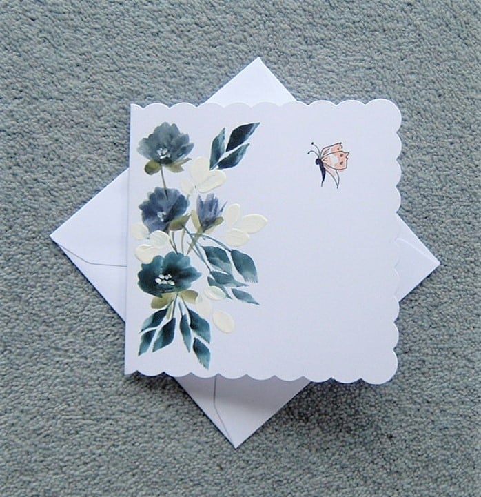 hand painted all occasion greetings card ( ref F 127 )