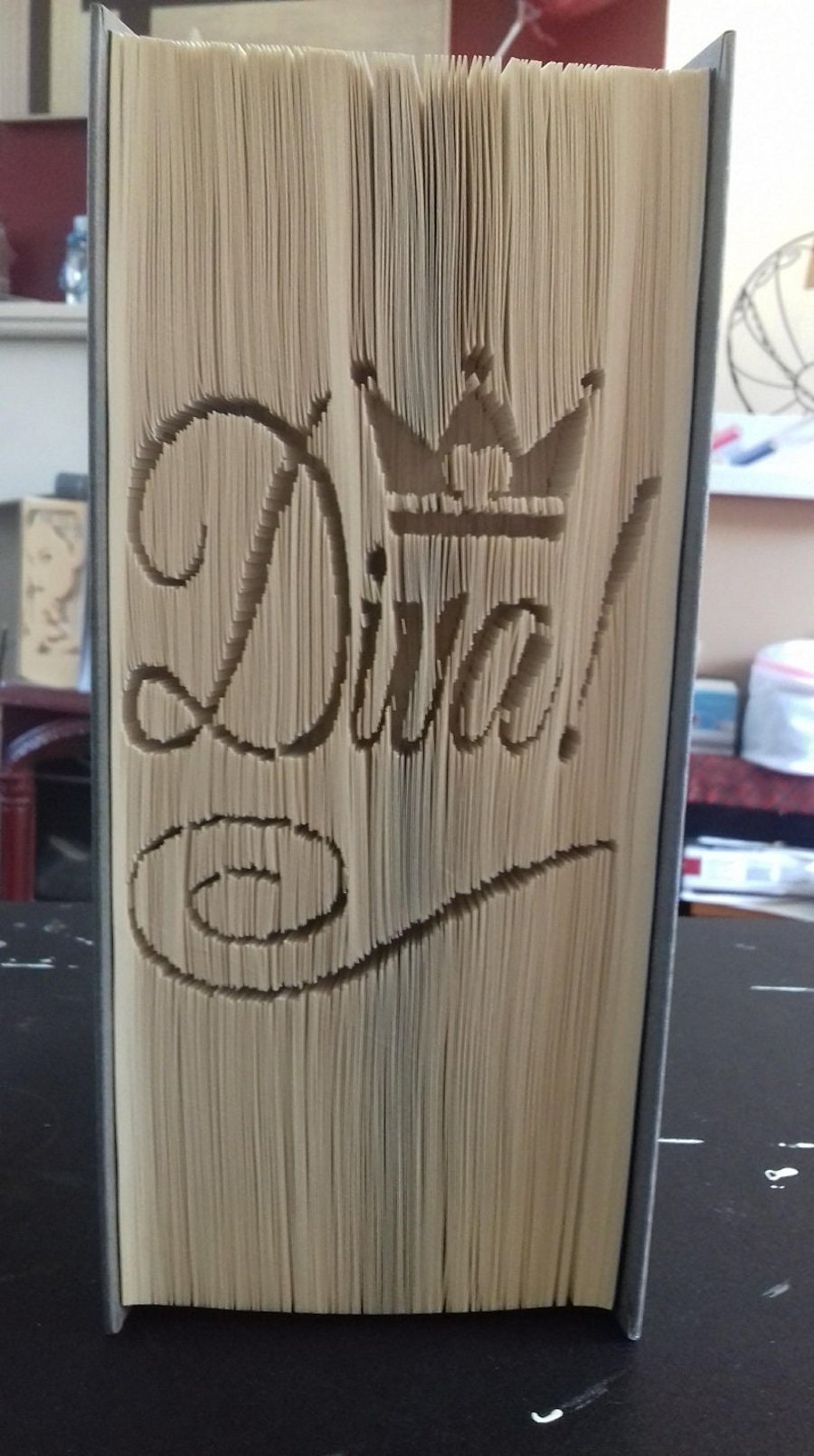 Diva! with Crown CUT & FOLD Book Folding Pattern - EMAILED PDF PATTERN
