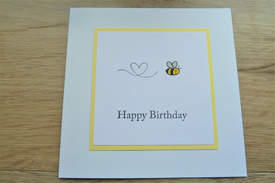 happy birthday bee card