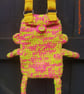 Crocheted, dopamine, small crossbody bag creature, unique colors and design - Image 3