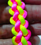 Pink & Yellow Macrame Phone Strap with Auspicious Knot Charm - Image 2