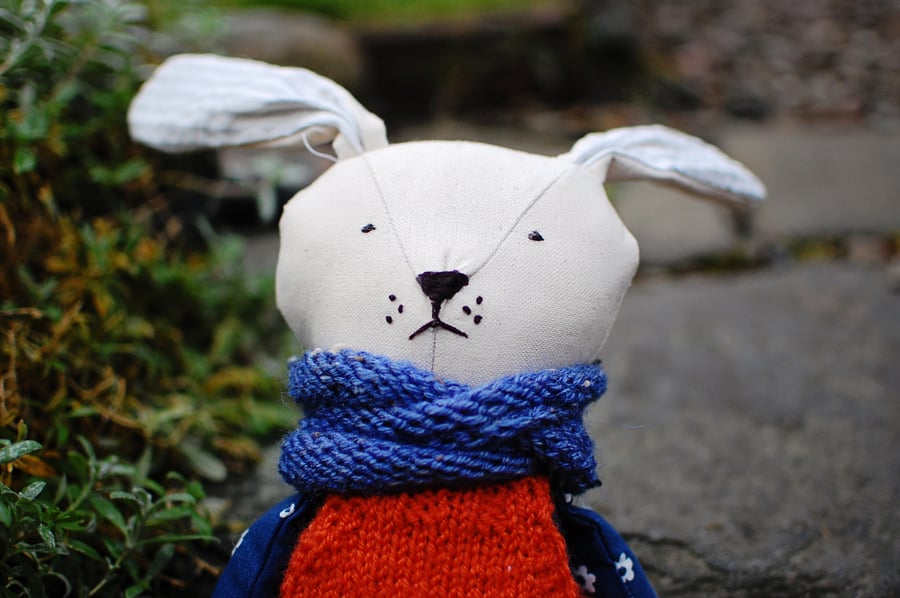 Bunny Handmade Doll, Stuffed Toy, Plush Bunny, Stuffed Animal, Cloth Doll,Bunny