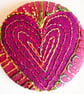 Buttons 1 inch button Hand Dyed Silks and Cottons Free Machine Embroidery Button