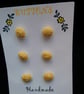 Buttons Handmade Embroidered Yorkshire Style set of 6 - Image 3