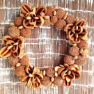  Small Natural dried tree seed pods & stones Wreath, all seasons use