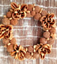  Small Natural dried tree seed pods & stones Wreath, all seasons use