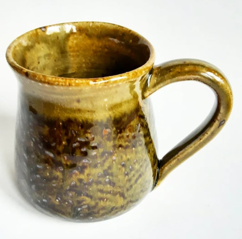 Mug Brown Glazed  - Hand Thrown Stoneware Ceramic Mug 