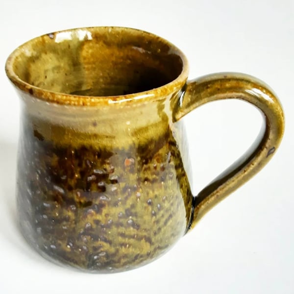 Mug Brown Glazed  - Hand Thrown Stoneware Ceramic Mug 