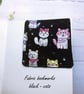 Black Cat Fabric Corner Bookmark , Back to School - Image 2