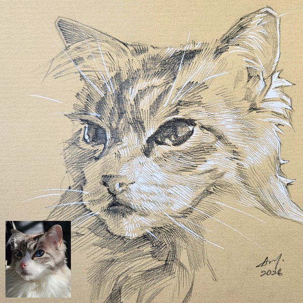 Custom portrait commission: people. pets, couples