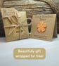 Apricot Forget Me Not Brooch, Handmade Wooden Flower Pin, Remembrance Gift - Image 5