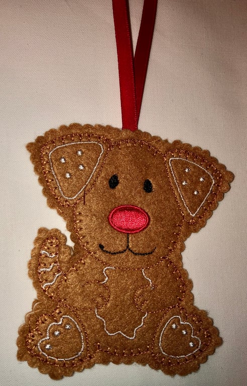 Gingerbread Dog Decoration