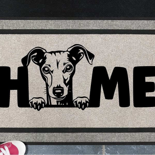 Italian Greyhound Home Door Mat No.4 - All Weather Welcome Mat - 45x70cm 