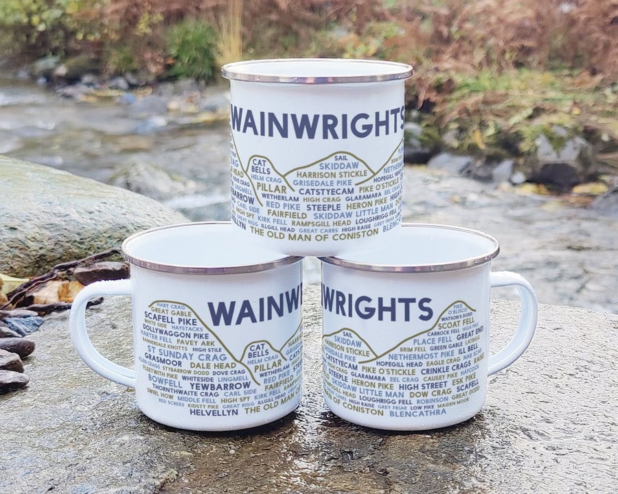 Wainwrights enamel mug
