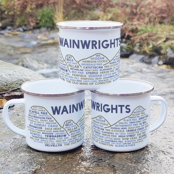 Wainwrights enamel mug